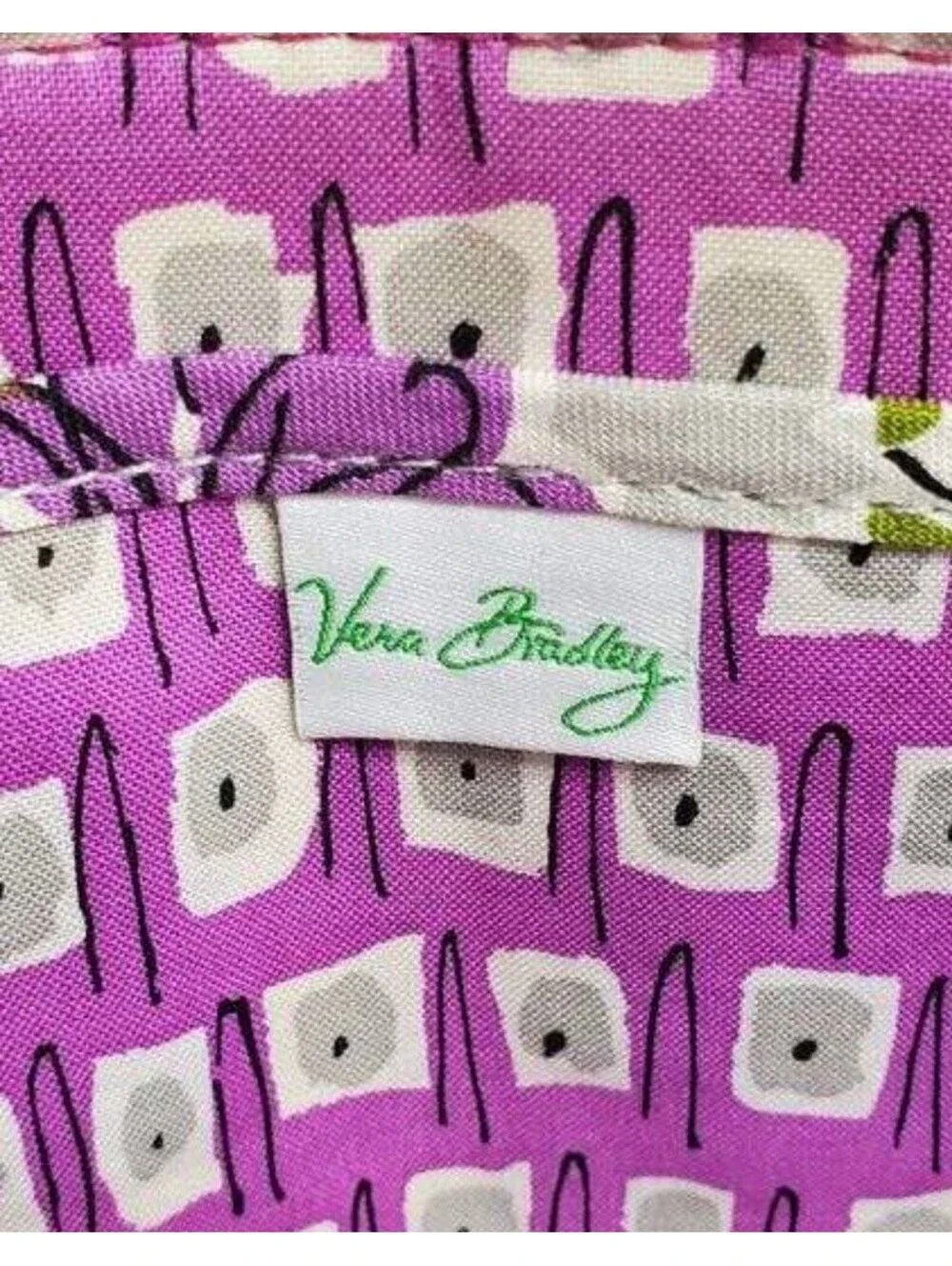 Vera Bradley Floral Quilted Waist Bag with Adjustable Strap, Purple Interior, in